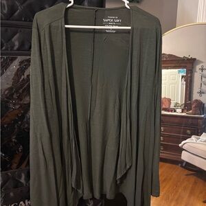 torrid Olive Green Lightweight Open-Front Cardigan